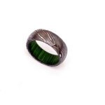 Custom Handmade Damascus Steel Wedding Ring with Gift Box – Personalized Anniversary Gift Set