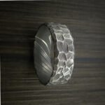 Damascus Steel Ring for Men – Bold Layered Grain Design, Handmade Personalized Smooth Comfort Fit Ring Gift Set