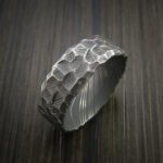 Damascus Steel Ring for Men – Bold Layered Grain Design, Handmade Personalized Smooth Comfort Fit Ring Gift Set