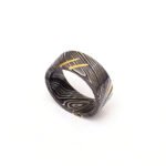 Custom Handmade Damascus Steel Ring with Beautiful Shaped Gift Box – Personalized Wedding & Anniversary Gift