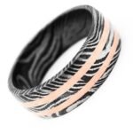 Custom Handmade Damascus Steel Ring with Beautiful Gift Box – Wedding, Personal & Anniversary Gift