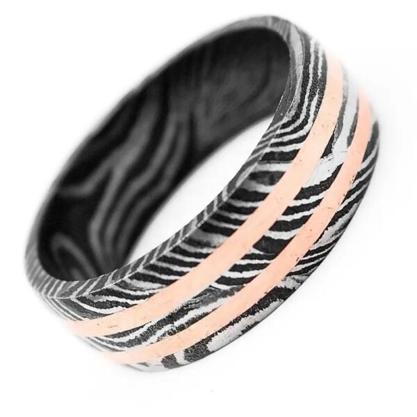 Custom Handmade Damascus Steel Ring with Beautiful Gift Box – Wedding, Personal & Anniversary Gift