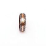 Handmade Damascus Steel Ring with Heart-Shaped Gift Box – Personalized Wedding & Anniversary Gift Set
