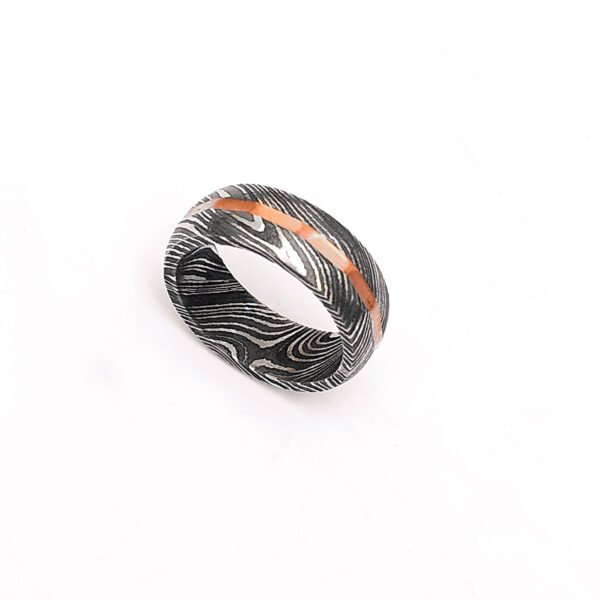 Custom Handmade Damascus Steel Ring with Beautiful Gift Box – Personalized Wedding & Anniversary Gift