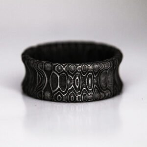 Men's Damascus Steel Ring Gift Set – Modern Comfort Fit with Ancient Forged Style