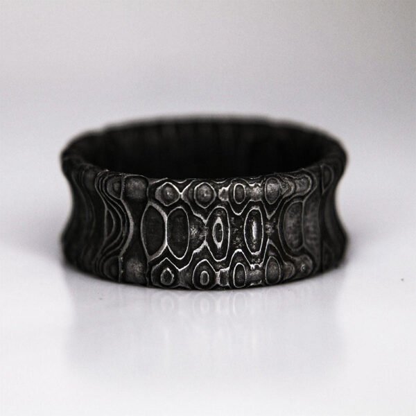 Men's Damascus Steel Ring Gift Set – Modern Comfort Fit with Ancient Forged Style