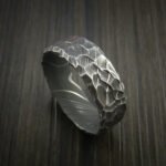 Damascus Steel Ring for Men – Bold Layered Grain Design, Handmade Personalized Smooth Comfort Fit Ring Gift Set