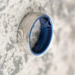 Handcrafted Men's Damascus Steel Ring – Natural Wave Pattern with Refined Inner Edge, Personalized Gift Set