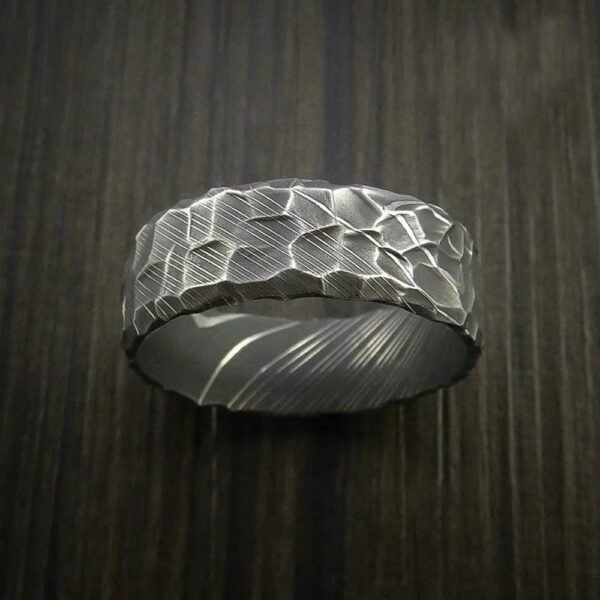 Custom Handmade Damascus Steel Ring with Beautiful Gift Box – Personalized Wedding & Anniversary Gift