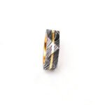 Custom Handmade Damascus Steel Ring Gift Set – Personalized Gift Box, Wedding & Anniversary Gift, Custom Logo Option