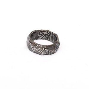 Custom Handmade Damascus Steel Ring with Premium Gift Box – Personalized Wedding & Anniversary Gift