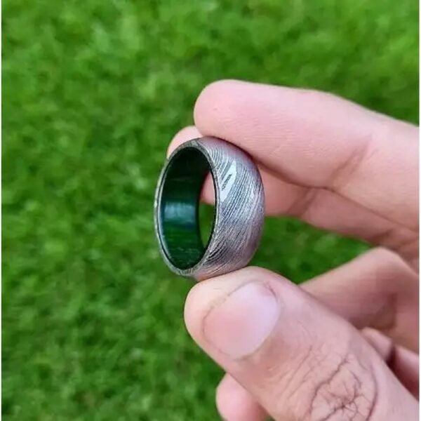 Custom Handmade Damascus Steel Ring with Beautiful Gift Box – Personalized Wedding & Anniversary Gift