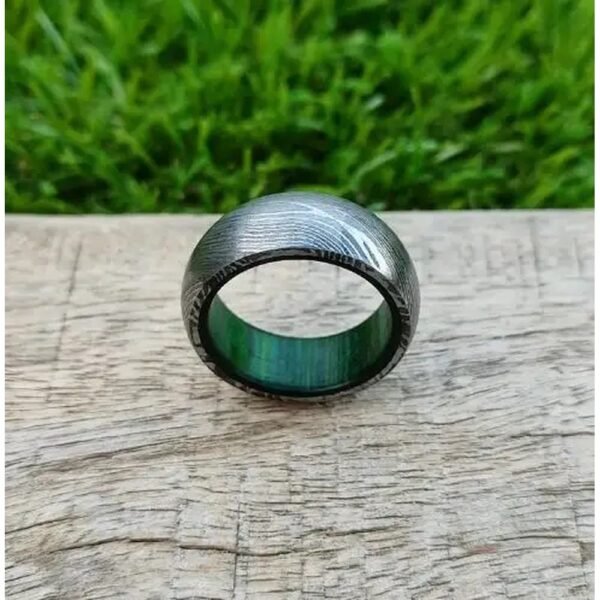 Custom Handmade Damascus Steel Ring with Beautiful Gift Box – Personalized Wedding & Anniversary Gift