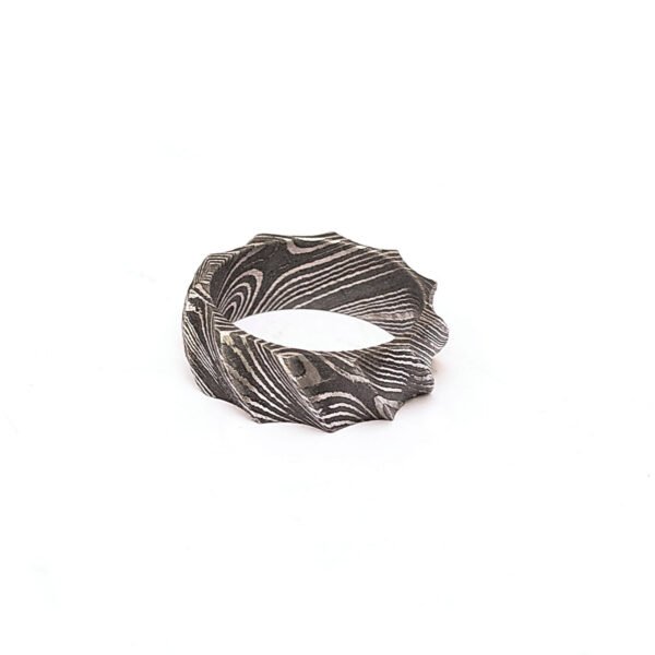 Custom Handmade Personalized Damascus Steel Ring with Beautiful Gift Box & Logo Option – Wedding & Anniversary Gift