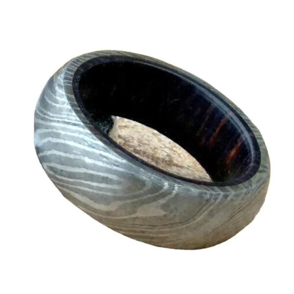 Custom Handmade Damascus Steel Ring with Beautiful Gift Box – Wedding & Anniversary Gift