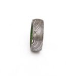 Custom Handmade Damascus Steel Wedding Ring with Gift Box – Personalized Anniversary Gift Set