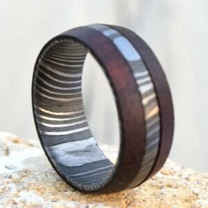 Custom Handmade Damascus Steel Ring with Beautiful Gift Box – Custom Wedding, Personal & Anniversary Gift