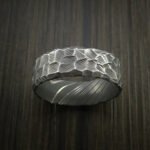 Damascus Steel Ring for Men – Bold Layered Grain Design, Handmade Personalized Smooth Comfort Fit Ring Gift Set