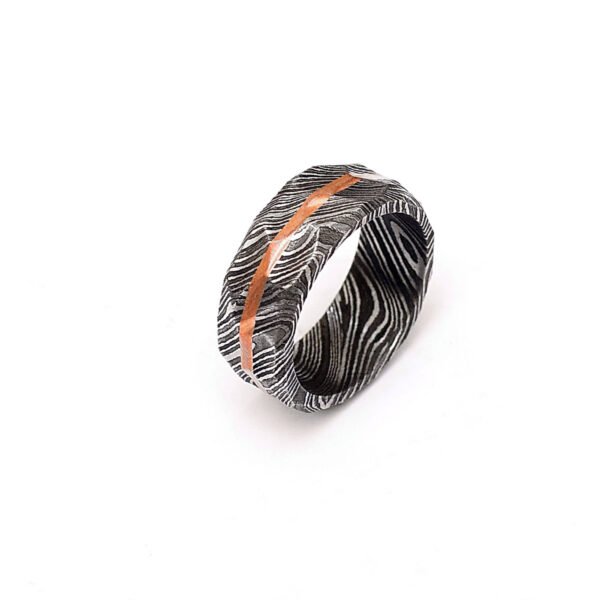 Custom Handmade Damascus Steel Ring with Beautiful Gift Box – Wedding & Anniversary Gift