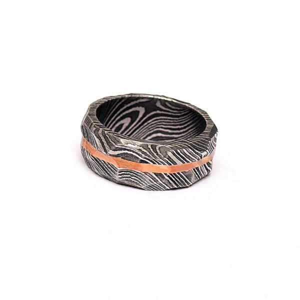 Custom Handmade Damascus Steel Ring with Beautiful Gift Box – Wedding & Anniversary Gift