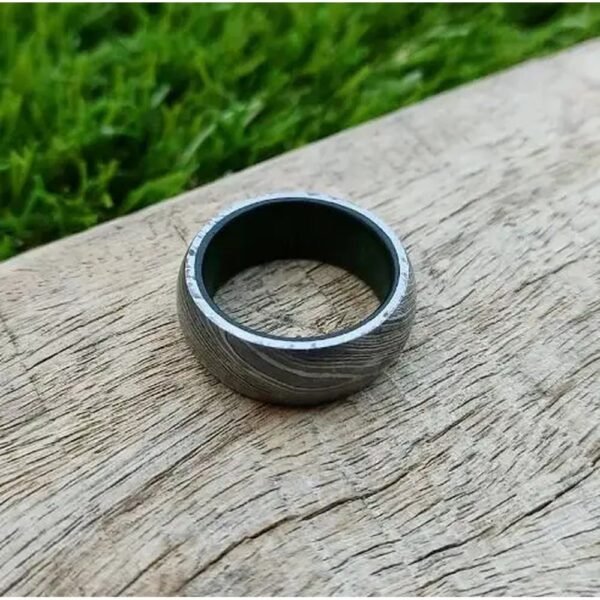 Custom Handmade Damascus Steel Ring with Beautiful Gift Box – Personalized Wedding & Anniversary Gift