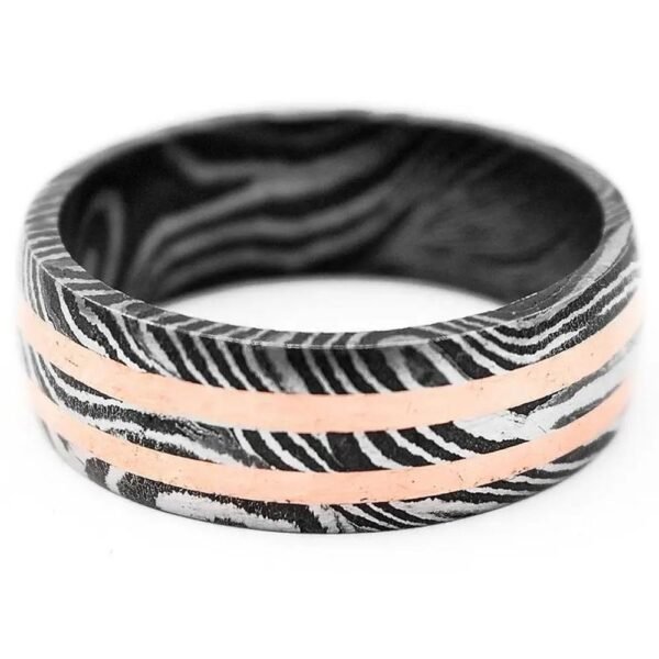Custom Handmade Damascus Steel Ring with Beautiful Gift Box – Wedding, Personal & Anniversary Gift
