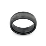 Men’s Damascus Steel Ring – Clean-Line Design with Authentic Forged Character, Handmade Personalized Anniversary Gift Set