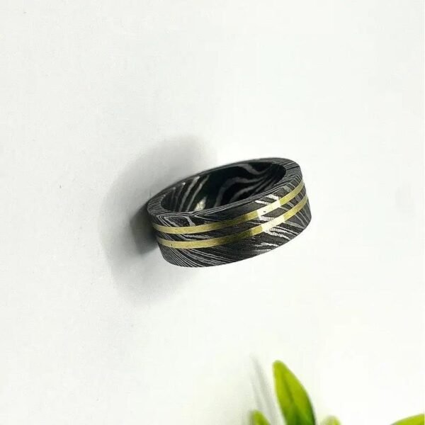 Custom Handmade Personalized Damascus Steel Ring with Beautiful Gift Box – Anniversary & Personal Gift