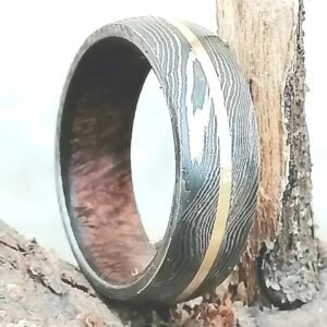 Custom Handmade Damascus Steel Ring with Beautiful Gift Box – Personalized Wedding & Anniversary Gift