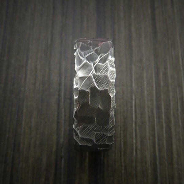 Damascus Steel Ring for Men – Bold Layered Grain Design, Handmade Personalized Smooth Comfort Fit Ring Gift Set